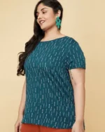 Printed Plus Size Round-Neck T-Shirt - Image 5